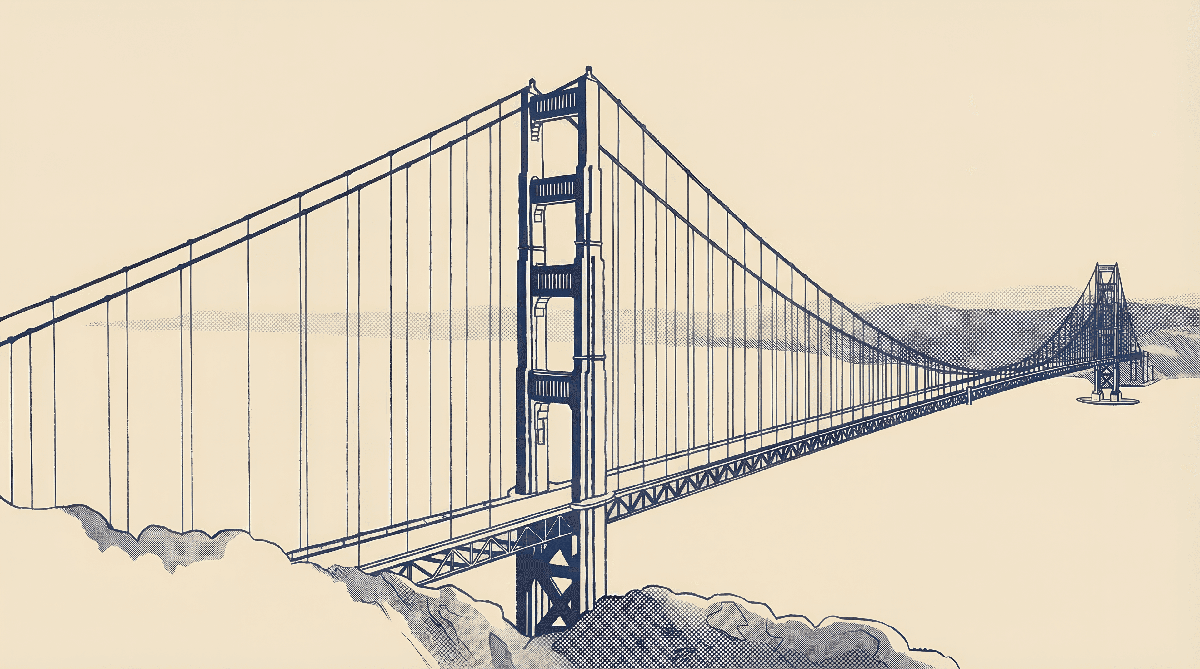 Golden Gate Bridge illustration